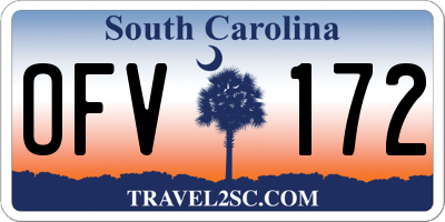 SC license plate OFV172