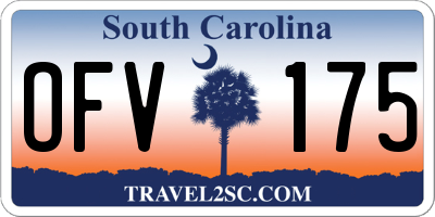 SC license plate OFV175