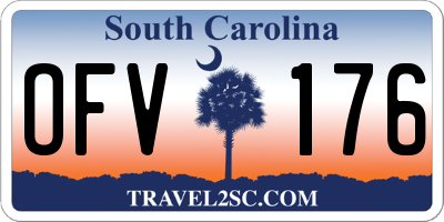 SC license plate OFV176