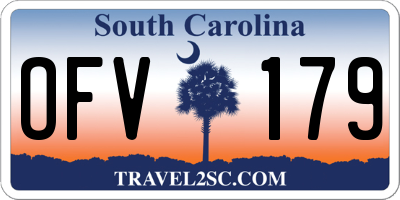 SC license plate OFV179