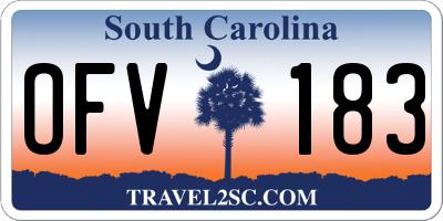SC license plate OFV183