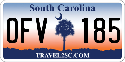 SC license plate OFV185
