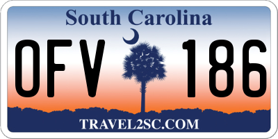 SC license plate OFV186