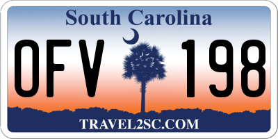 SC license plate OFV198