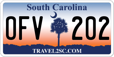 SC license plate OFV202