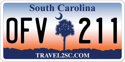 SC license plate OFV211