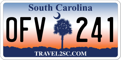 SC license plate OFV241