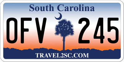 SC license plate OFV245