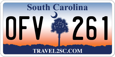 SC license plate OFV261