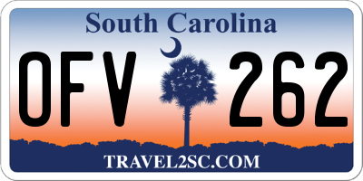 SC license plate OFV262