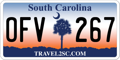 SC license plate OFV267