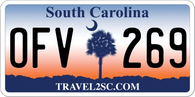 SC license plate OFV269