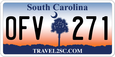 SC license plate OFV271