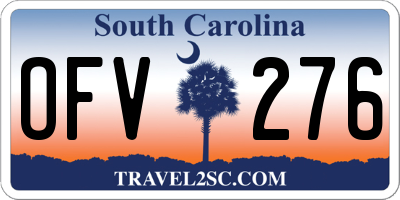 SC license plate OFV276