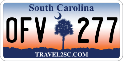 SC license plate OFV277