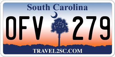 SC license plate OFV279