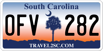 SC license plate OFV282
