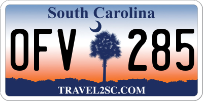 SC license plate OFV285