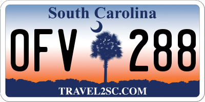 SC license plate OFV288