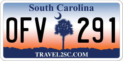 SC license plate OFV291
