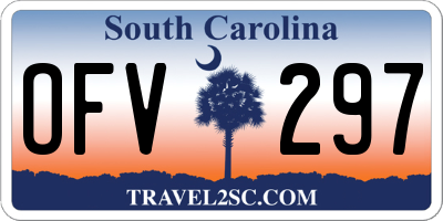 SC license plate OFV297