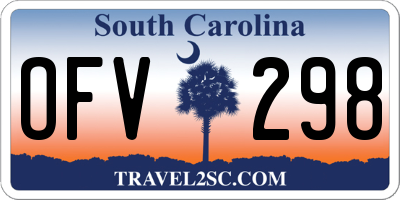 SC license plate OFV298