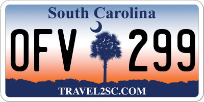 SC license plate OFV299