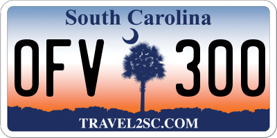 SC license plate OFV300