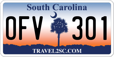 SC license plate OFV301