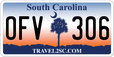 SC license plate OFV306