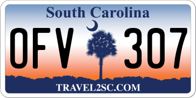 SC license plate OFV307