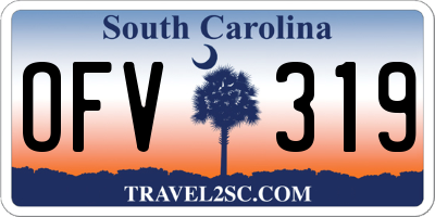 SC license plate OFV319