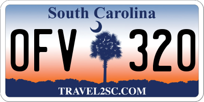 SC license plate OFV320