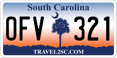 SC license plate OFV321