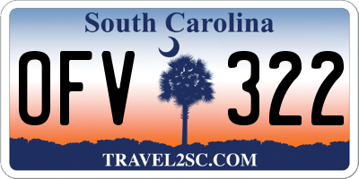 SC license plate OFV322