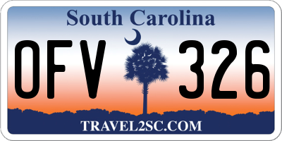SC license plate OFV326