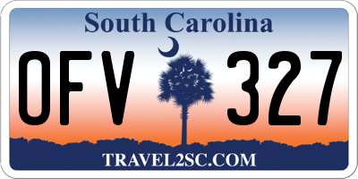 SC license plate OFV327