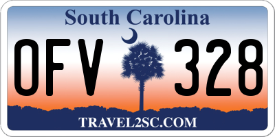 SC license plate OFV328