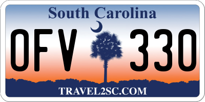 SC license plate OFV330