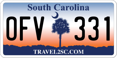 SC license plate OFV331
