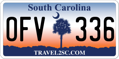 SC license plate OFV336