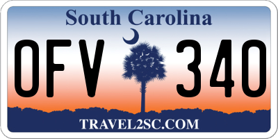 SC license plate OFV340