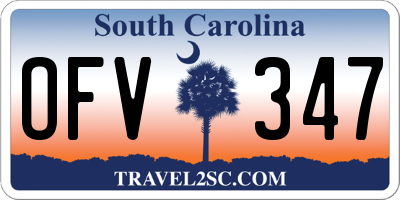 SC license plate OFV347