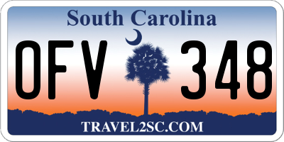 SC license plate OFV348