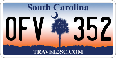SC license plate OFV352