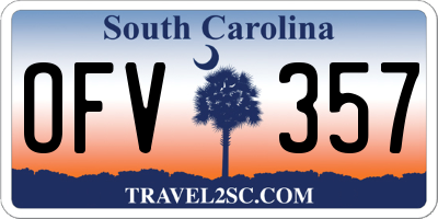 SC license plate OFV357