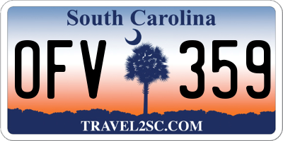 SC license plate OFV359