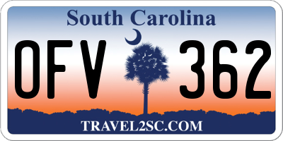 SC license plate OFV362