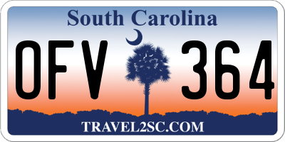 SC license plate OFV364