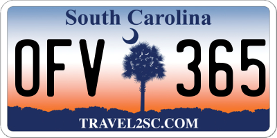 SC license plate OFV365